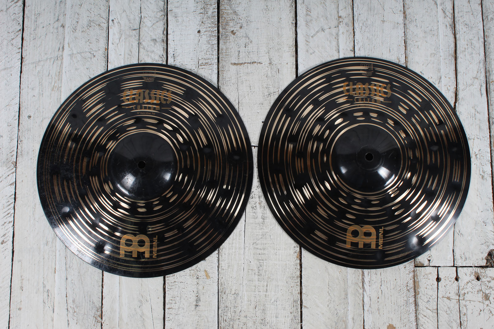 Meinl CC14DAH Customs Classic Dark HiHat Cymbal 14 Inch Hi Hat Drum Cymbal Pair