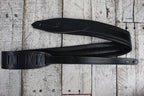 Levy's MSS80-BLK Rebel Leather Series 2 Inch Wide Black Veg-Tan Leather Guitar Strap