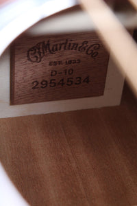 Martin D-10E Road Series Dreadnought Sapele Acoustic Electric Guitar w Gig Bag