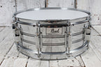 Pearl Snare Drum 14 x 5.5 Steel Snare Drum with Pad and Hardshell Case