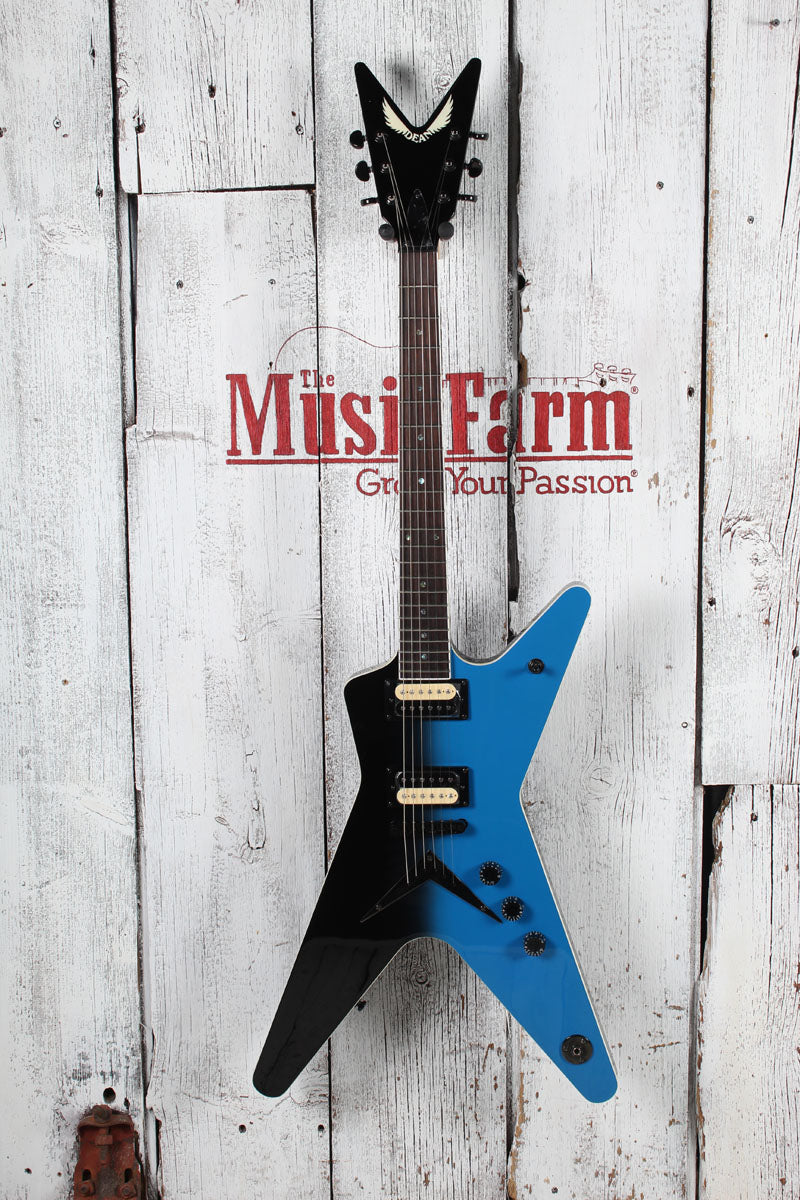 Dean ML 79 Solid Body Electric Guitar Black To Blue Fade Finish