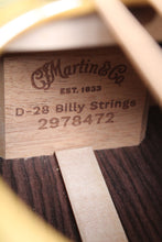 Load image into Gallery viewer, Martin D-28 Billy Strings Signature Acoustic Guitar Natural with Hardshell Case