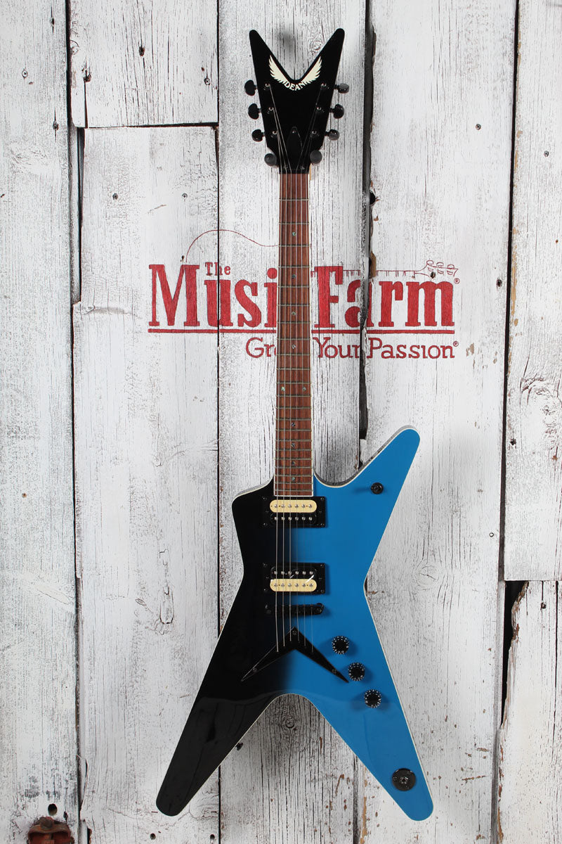 Dean ML 79 Solid Body Electric Guitar Black To Blue Fade Finish