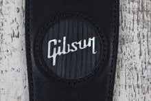 Load image into Gallery viewer, Thalia Gibson Black Leather Guitar Strap with Pearl Logo