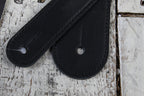 Thalia Gibson Black Leather Guitar Strap with Pearl Logo