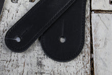 Load image into Gallery viewer, Thalia Gibson Black Leather Guitar Strap with Pearl Logo