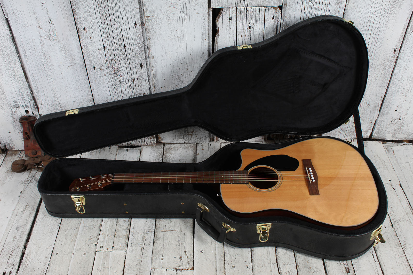 Fender 2021 CD-60SCE Dreadnought Acoustic Electric Guitar with Hardshell Case