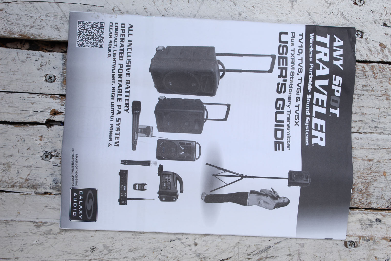 Galaxy Audio Traveler TV10 Portable Sound PA System with Wireless Headset