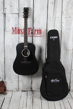 Load image into Gallery viewer, Martin DX Johnny Cash Dreadnought Acoustic Electric Guitar Jett Black w Gig Bag