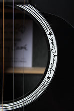 Load image into Gallery viewer, Martin DX Johnny Cash Dreadnought Acoustic Electric Guitar Jett Black w Gig Bag
