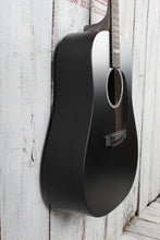 Load image into Gallery viewer, Martin DX Johnny Cash Dreadnought Acoustic Electric Guitar Jett Black w Gig Bag