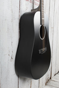 Martin DX Johnny Cash Dreadnought Acoustic Electric Guitar Jett Black w Gig Bag