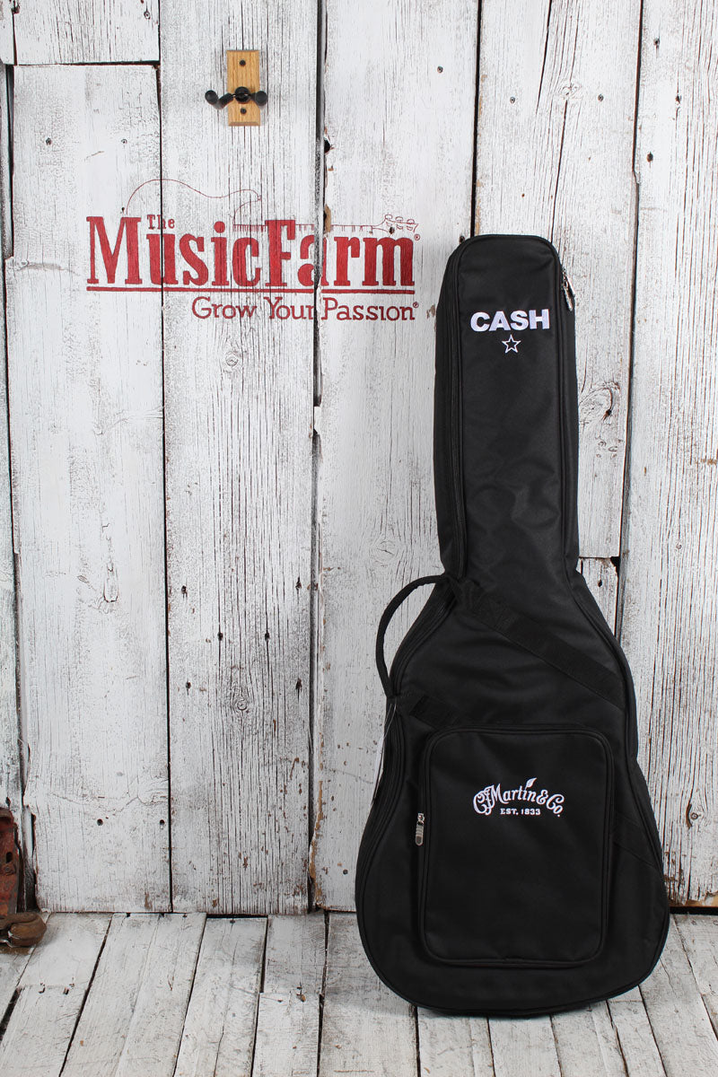 Martin DX Johnny Cash Dreadnought Acoustic Electric Guitar Jett Black w Gig Bag