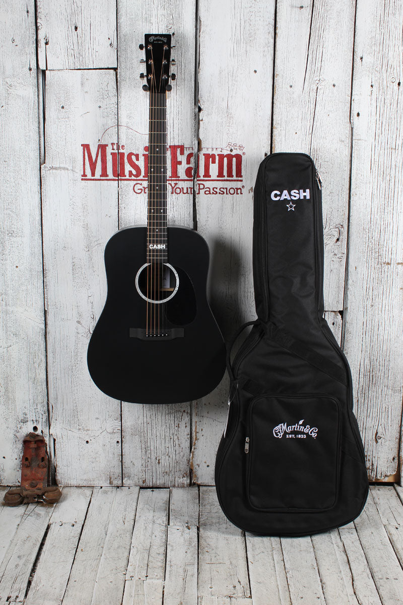 Martin DX Johnny Cash Dreadnought Acoustic Electric Guitar Jett Black w Gig Bag Secondary image