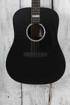 Martin DX Johnny Cash Dreadnought Acoustic Electric Guitar Jett Black w Gig Bag
