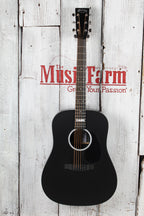Martin DX Johnny Cash Dreadnought Acoustic Electric Guitar Jett Black w Gig Bag