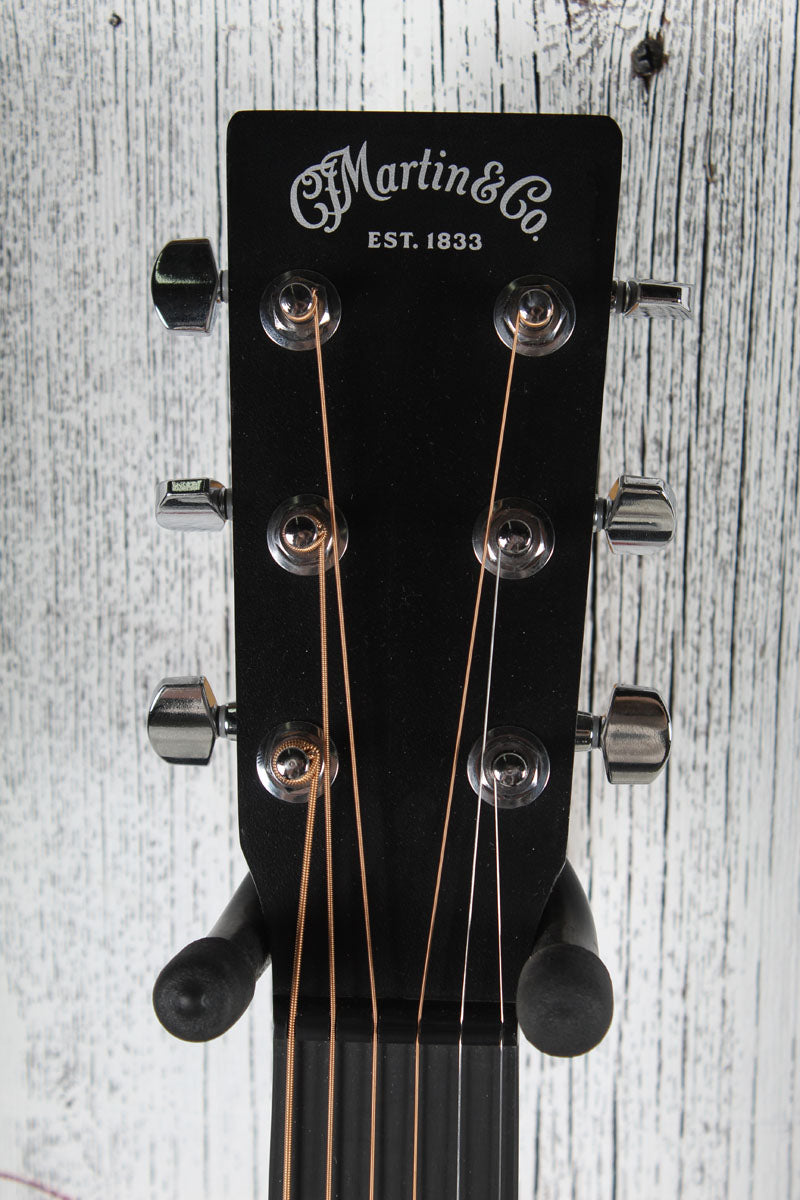 Martin DX Johnny Cash Dreadnought Acoustic Electric Guitar Jett Black w Gig Bag
