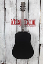 Martin DX Johnny Cash Dreadnought Acoustic Electric Guitar Jett Black w Gig Bag