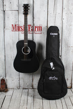 Martin DX Johnny Cash Dreadnought Acoustic Electric Guitar Jett Black w Gig Bag
