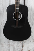 Martin DX Johnny Cash Dreadnought Acoustic Electric Guitar Jett Black w Gig Bag