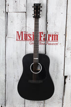 Martin DX Johnny Cash Dreadnought Acoustic Electric Guitar Jett Black w Gig Bag