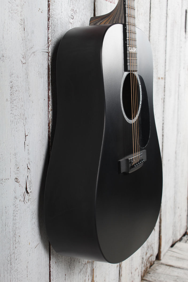 Martin DX Johnny Cash Dreadnought Acoustic Electric Guitar Jett Black w Gig Bag