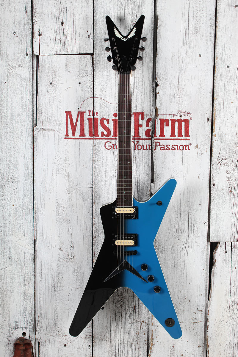 Dean ML 79 Solid Body Electric Guitar Black To Blue Fade Finish