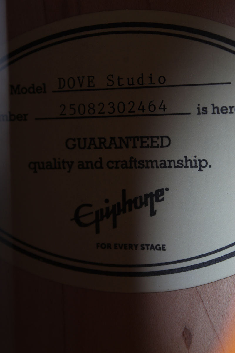 Epiphone Dove Studio Dreadnought Acoustic Electric Guitar Violinburst Finish