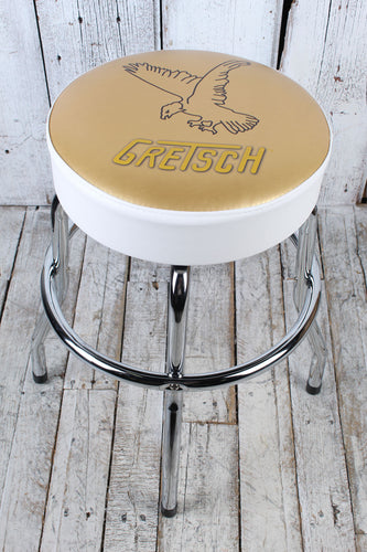 Gretsch Guitars White Falcon Barstool 24 Inch Tall 360 Degree Swivel Bar Stool