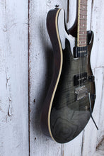 Load image into Gallery viewer, Harley Benton CST-24 P90 Electric Guitar Flame Maple Top Black Flame Finish