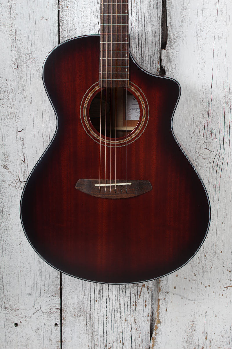 Breedlove Wildwood Concert Whiskey Burst CE Acoustic Electric Guitar w Gig Bag