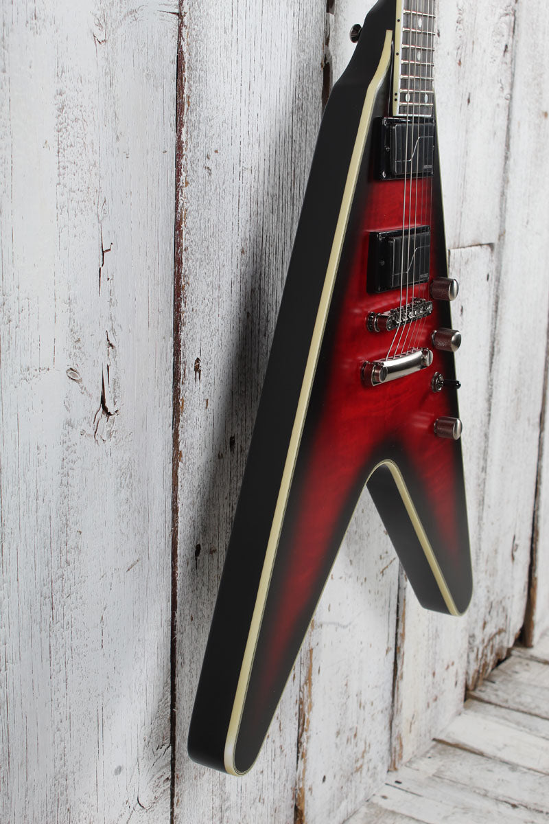 Epiphone Dave Mustaine Flying V Prophecy Electric Guitar Dark Red Burst with Case
