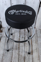 Load image into Gallery viewer, Martin Guitar Bar Stool Chrome Base Swivel Barstool