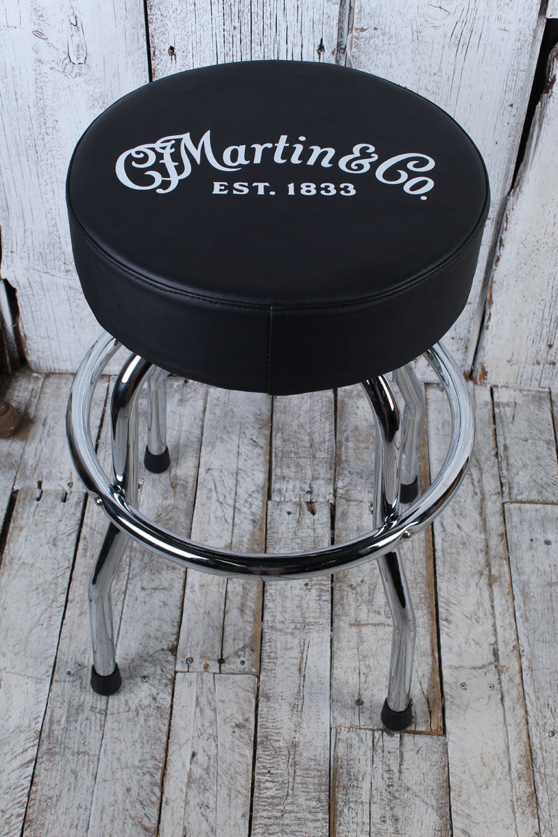 Martin Guitar Bar Stool Chrome Base Swivel Barstool