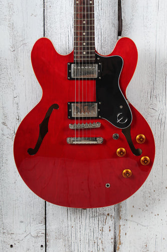 Epiphone 2011 Dot Semi Hollow Body Electric Guitar Cherry with Hardshell Case