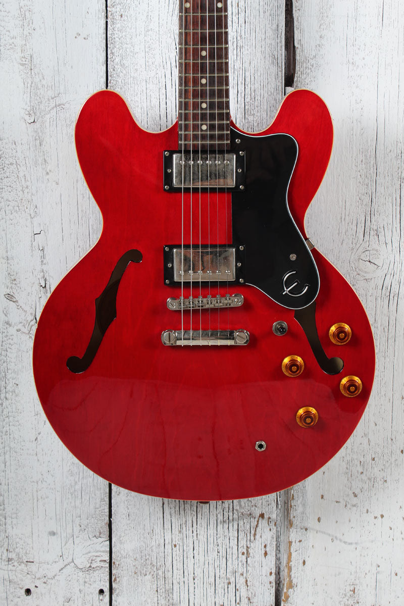 Epiphone 2011 Dot Semi Hollow Body Electric Guitar Cherry with Hardshell Case