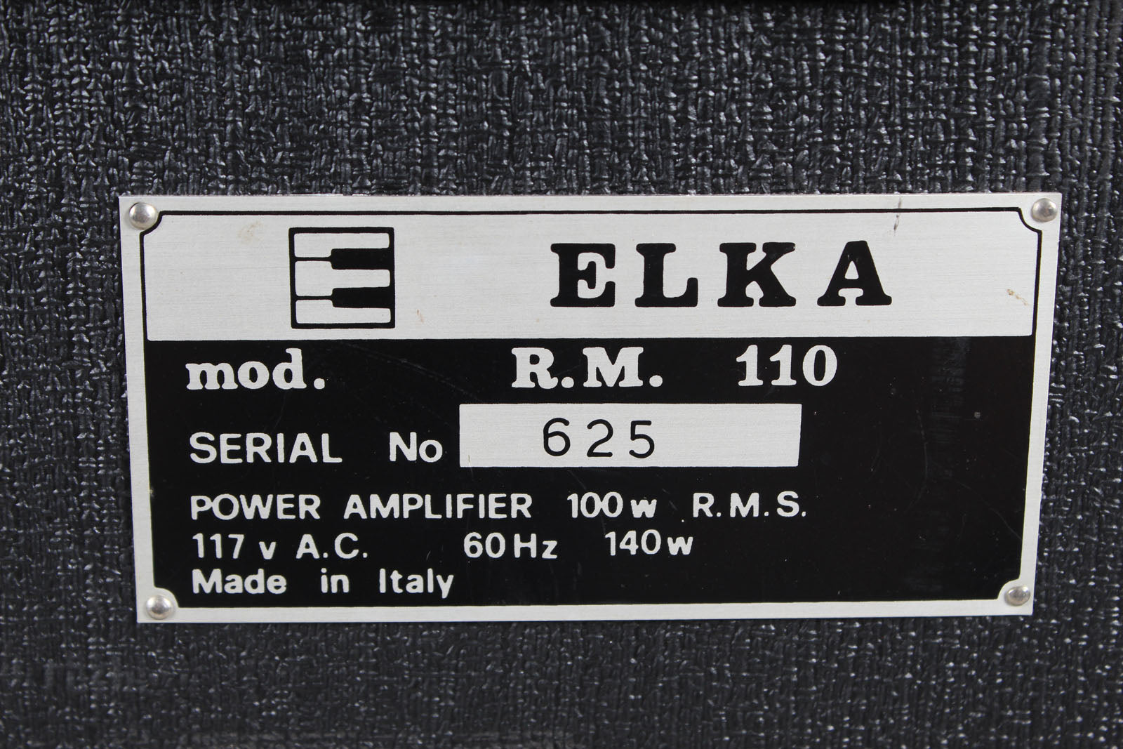 Elka Vintage 1970s RM110 Amplifier Guitar / Bass / Keyboard Solid State Amplifier
