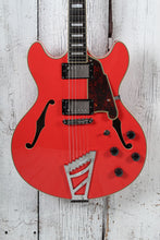 Load image into Gallery viewer, D&#39;Angelico Premier DC Electric Guitar w Stairstep Tailpiece Fiesta Red w Gig Bag