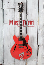 Load image into Gallery viewer, D&#39;Angelico Premier DC Electric Guitar w Stairstep Tailpiece Fiesta Red w Gig Bag