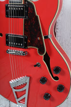 Load image into Gallery viewer, D&#39;Angelico Premier DC Electric Guitar w Stairstep Tailpiece Fiesta Red w Gig Bag