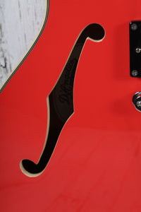D'Angelico Premier DC Electric Guitar w Stairstep Tailpiece Fiesta Red w Gig Bag