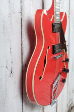 Load image into Gallery viewer, D&#39;Angelico Premier DC Electric Guitar w Stairstep Tailpiece Fiesta Red w Gig Bag