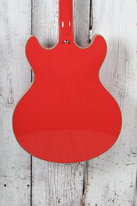 D'Angelico Premier DC Electric Guitar w Stairstep Tailpiece Fiesta Red w Gig Bag