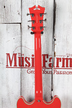 Load image into Gallery viewer, D&#39;Angelico Premier DC Electric Guitar w Stairstep Tailpiece Fiesta Red w Gig Bag