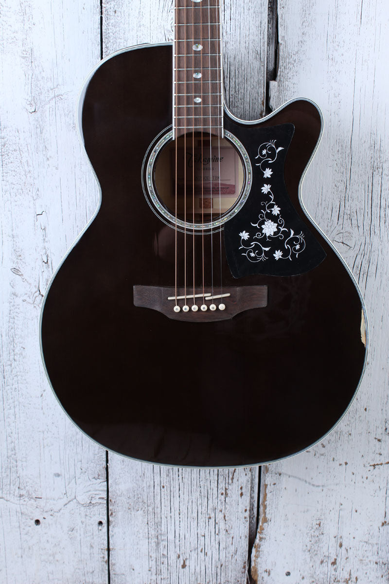 Takamine GN75CE Mini Jumbo Acoustic Electric Guitar Transparent Black Finish