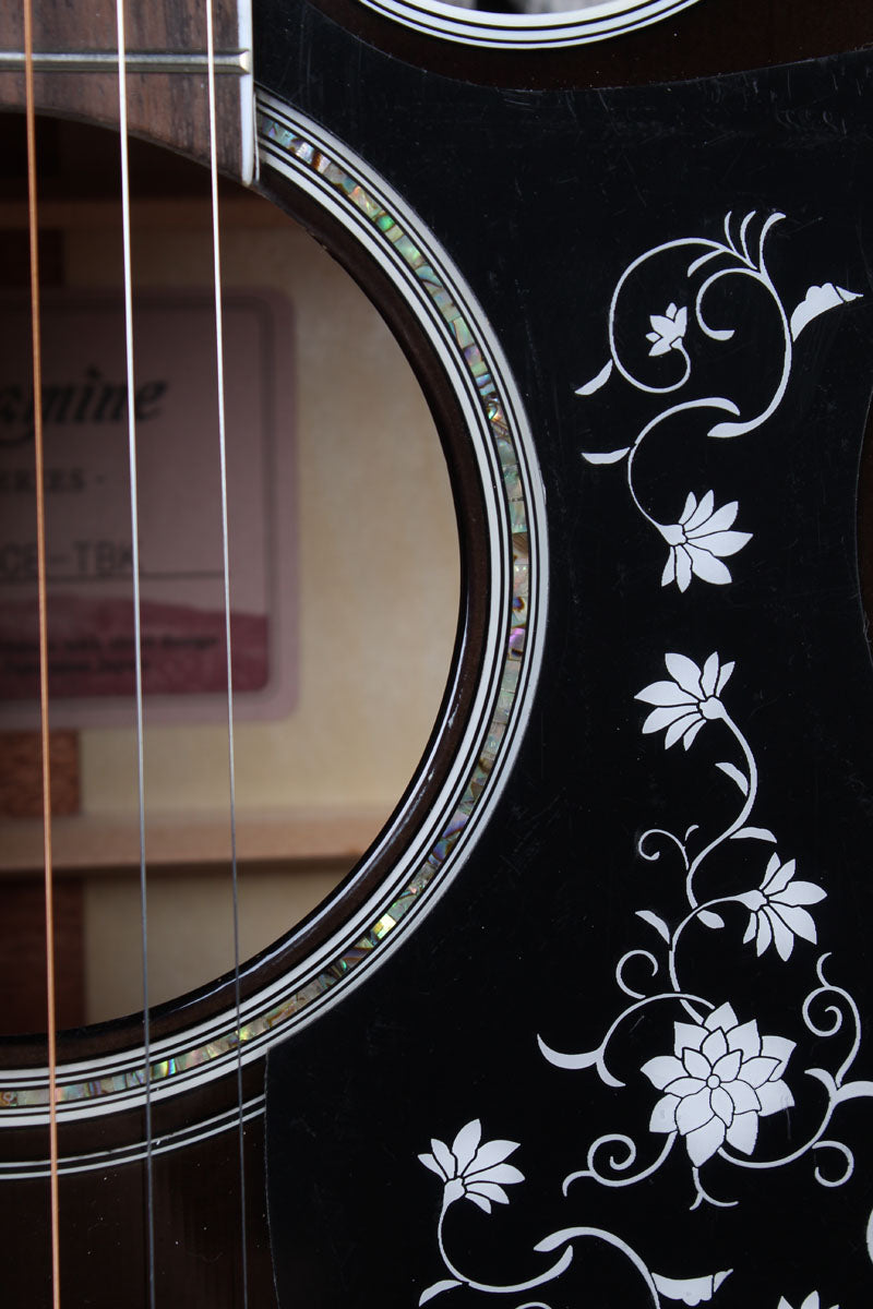 Takamine GN75CE Mini Jumbo Acoustic Electric Guitar Transparent Black Finish