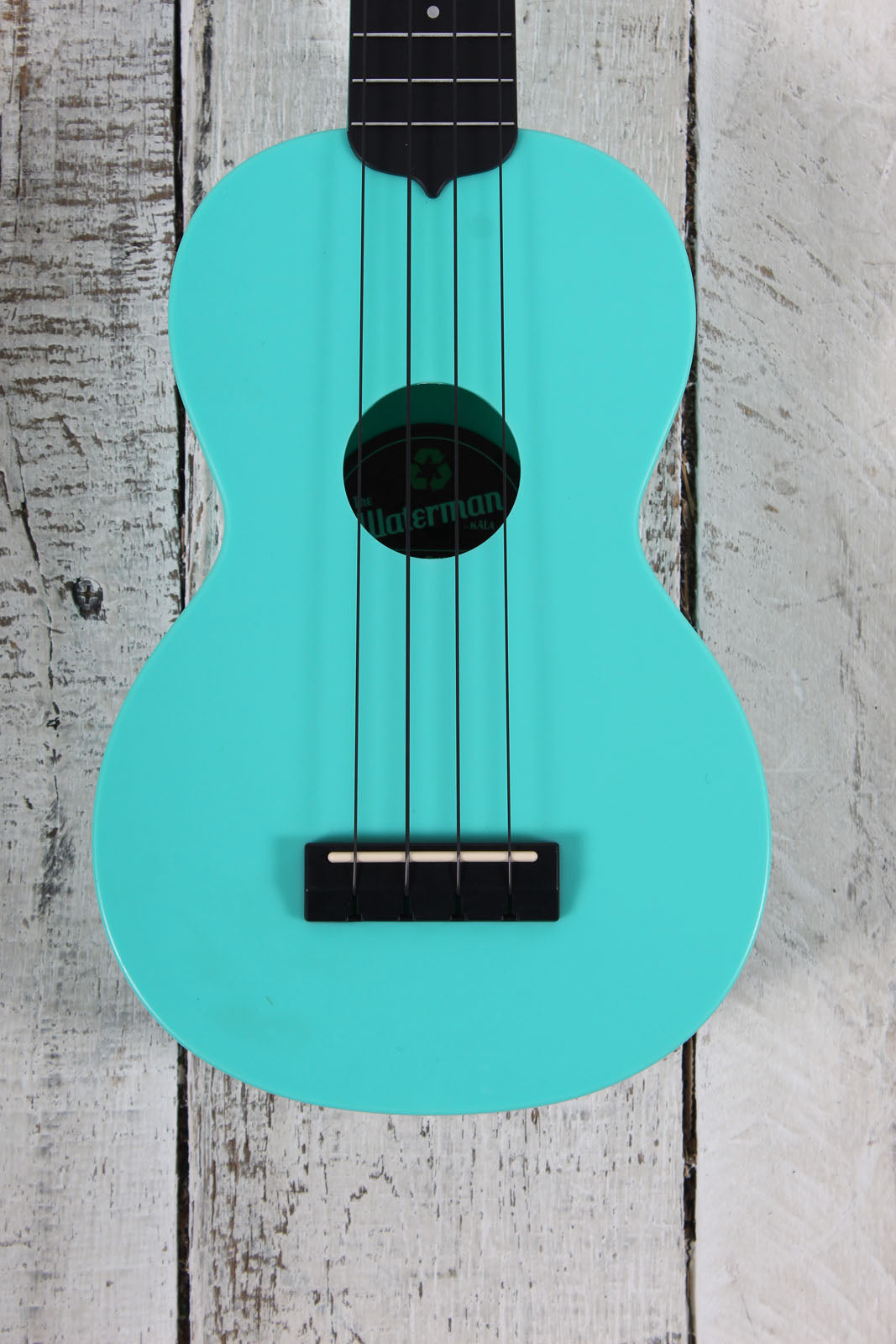 Kala Soprano Waterman Ukulele Aqua Mist Glow in the Dark Uke with Gig Bag