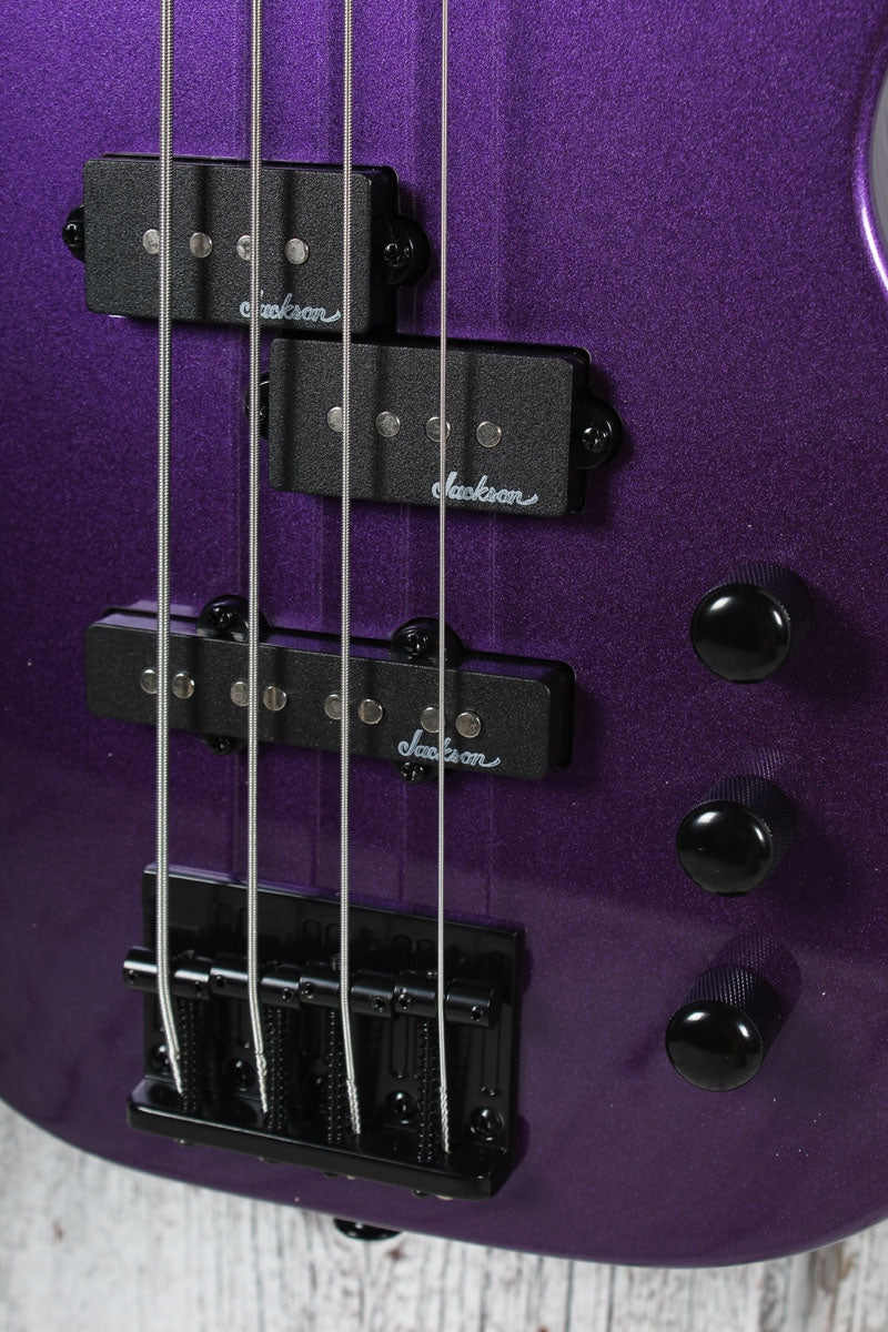 Jackson JS Series Concert Bass Minion JS1X 4 String Electric Bass Guitar Pavo Purple
