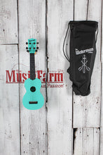 Load image into Gallery viewer, Kala Soprano Waterman Ukulele Aqua Mist Glow in the Dark Uke with Gig Bag