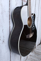 Takamine GN75CE Mini Jumbo Acoustic Electric Guitar Transparent Black Finish